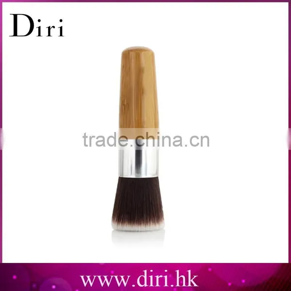 OEM Shiny Wooden Handle Straight Synthetic Hair Foundation Brush photo-4