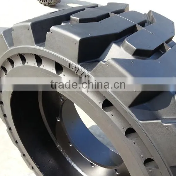 Tyre Factory in China Produce Solid Tire With Wheel for Bobcat Skidsteer photo-4
