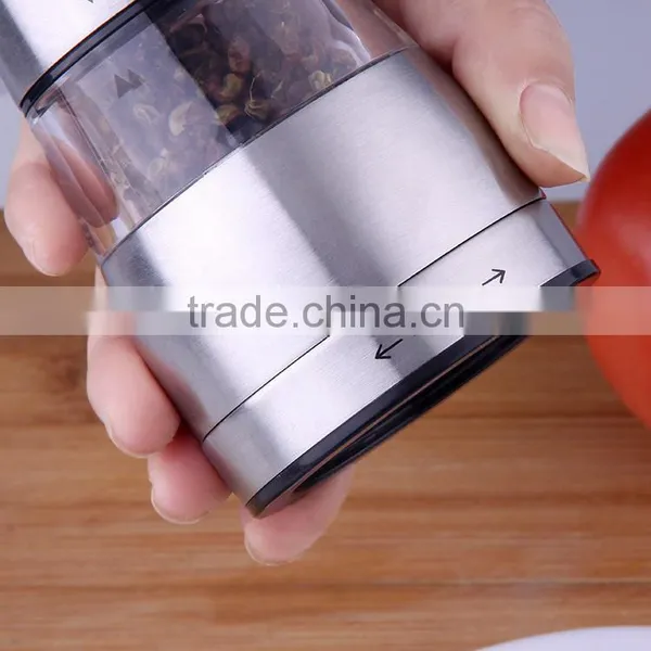 Stainless Steel Salt And Pepper Grinder Set Shakers With Adjustable Ceramic Grinder photo-4