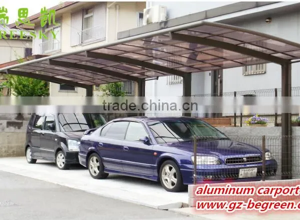 Portable Modern Aluminum Frame Polycarbonate Cantilever Carport Outdoor Car Port photo-2