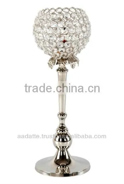 Home decoration beautiful crystal wedding tea light holder