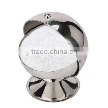Stainless Steel Spice Jar Condiment Server Sugar Bowl With Rolltop Lid photo-3