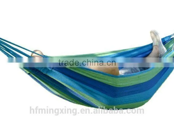 Double 2 Person Hammock Green Fabric 450lb Air Hanging Swinging Outdoor Camping photo-4