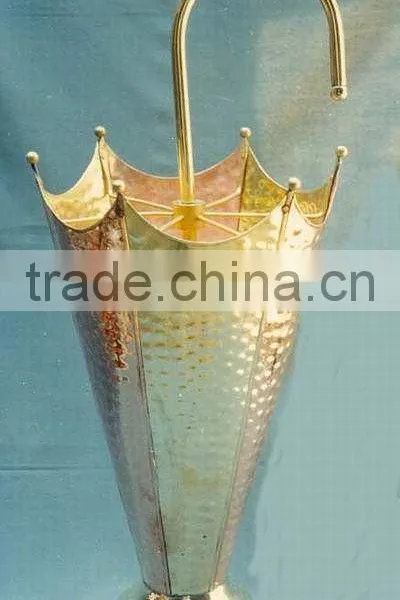 Brass & Copper Umbrella Stand, Metal Umbrella Stand, Umbrella Holder, Portable Umbrella Stand, photo-3