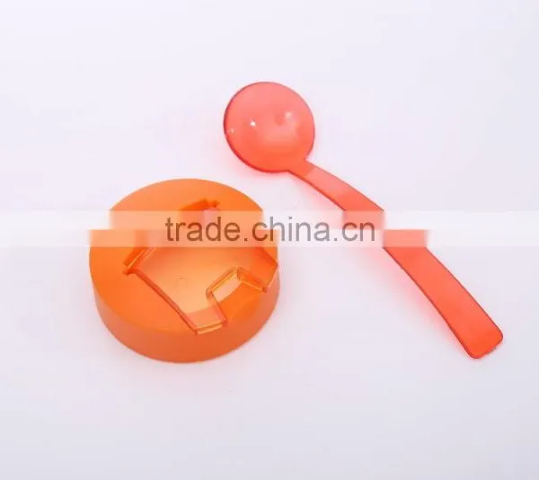 6oz Clear Glass Spice Jar With Decorative Screw Top Lid Plastic Spoon photo-4