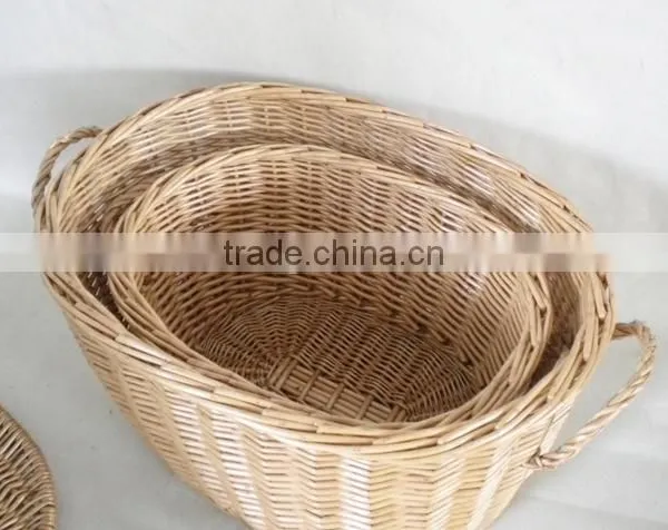 Wicker Knitting Picnic Basket Wicker Hamper Basket With Lid photo-5