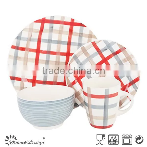 Ceramic Stoneware Hand Painting Color Circle Dinnerware Set photo-3
