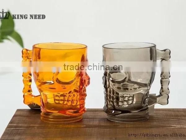 New Style Wholesale 550ml LED Acrylic Drinkware Skull Plastic Cup Mug Halloween Decorations photo-6