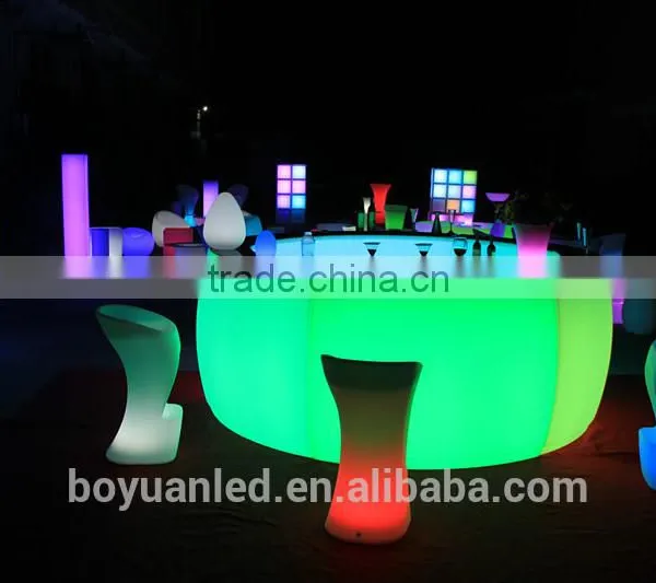 Outdoor Design Modern LED Illuminated Bar Counter Plastic photo-4