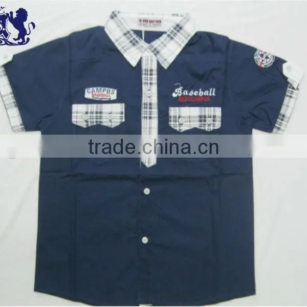 Hot Sale 100%cotton Summer Boys Shirts photo-2