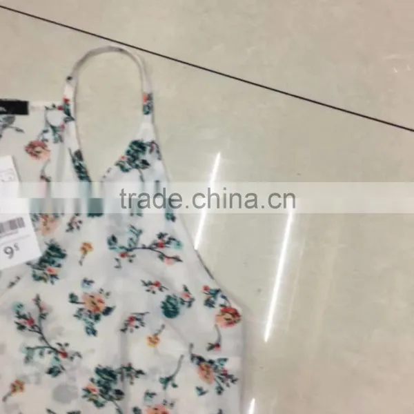 Yiwu Surplus Inventories Women Fashion Sexy Flower Printing Tank Top photo-3
