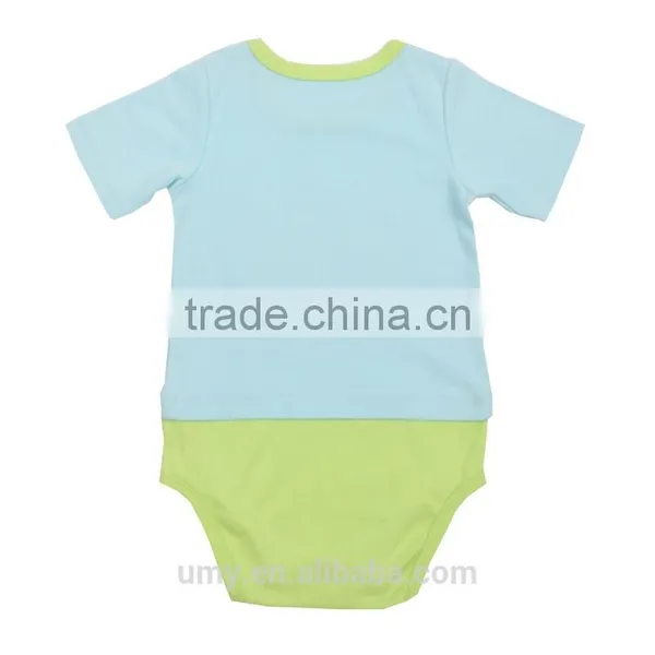 Summer Baby Boy Collar Short Sleeve Clothes Little Car Design Plain Baby Rompers photo-2