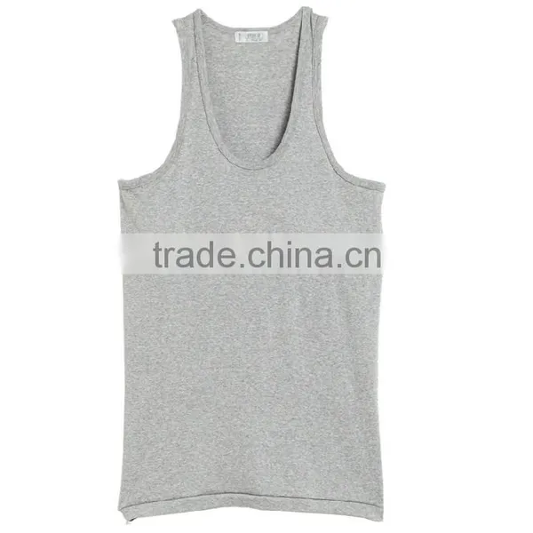 Fashion Cheap 100% Cotton Men Sleeveless Knitwear Camisole photo-3