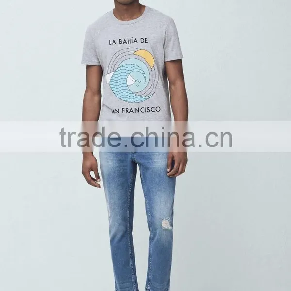 Men Animal Printing Tee Teenager Funny Fashioncasual Daily Tee Plain photo-2