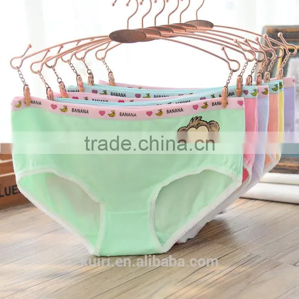 2017 New Cartoon Monkey Printing Underwear Young Girls Cotton Comfortable Pants photo-3