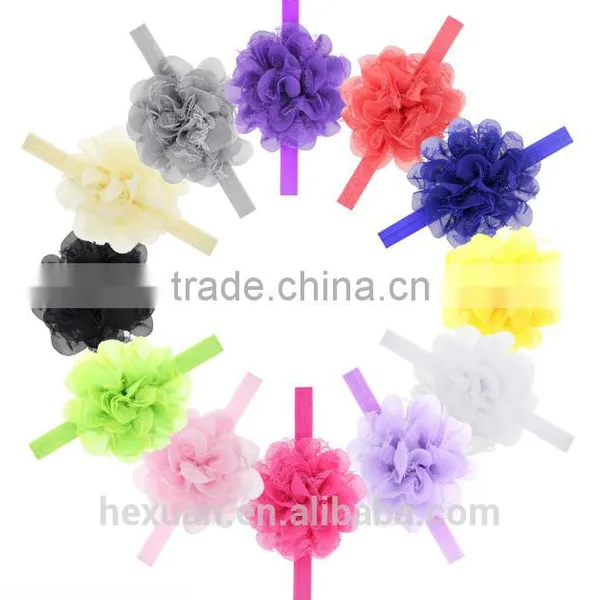 Handmade Crochet Baby Headband Flower Hairband for Girls photo-2