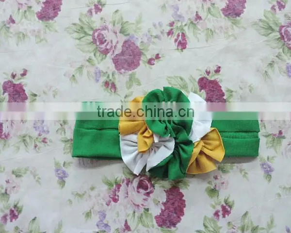 New Arrival Girl Boutique Accessories Cotton Knit Elastic Baby Girls Hair Bands Wholesale Beautiful Children Flower Headbands photo-3