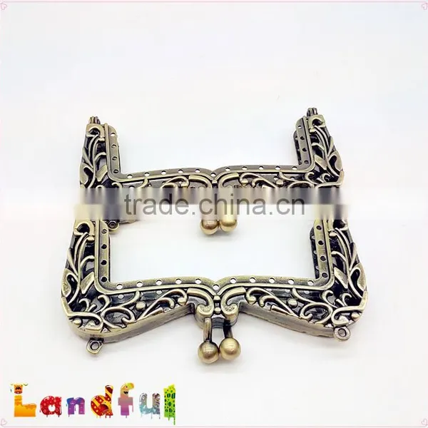 10.5cm M Shape Antique Bronze Handmade Kiss Lock Handbag Clutch Frame photo-6