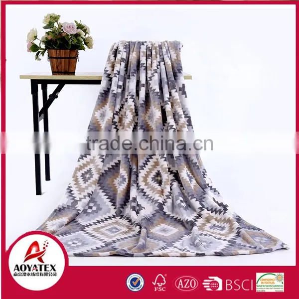 New Design 100% Polyester Super Soft Printed Flannel Blanket for Gift