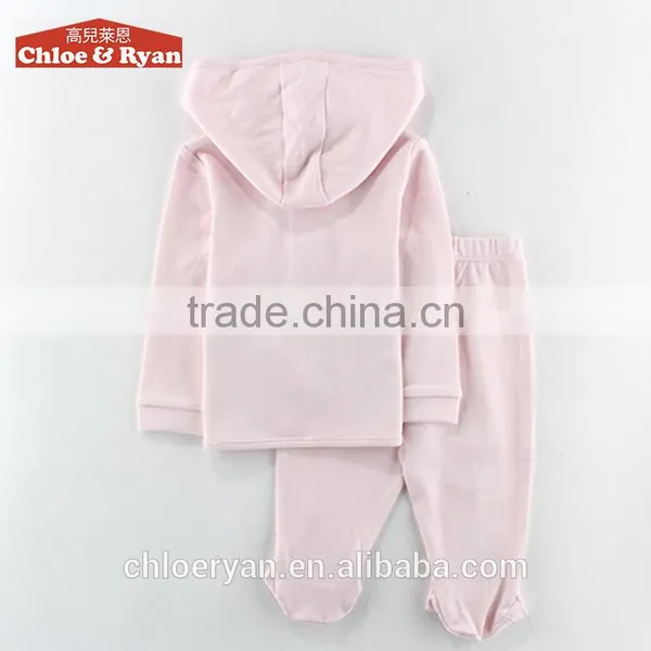100% Cotton Long Sleeve Clothes Baby Girl Sleep Pink Infant Wear photo-6