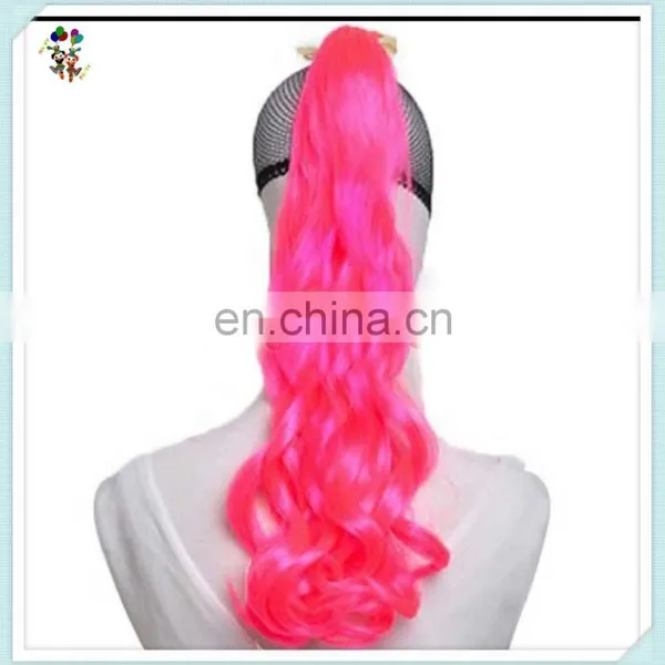 Womens Sexy 26 Inch Wavy Hot Pink Hair Piece Ponytail Wig HPC-1402