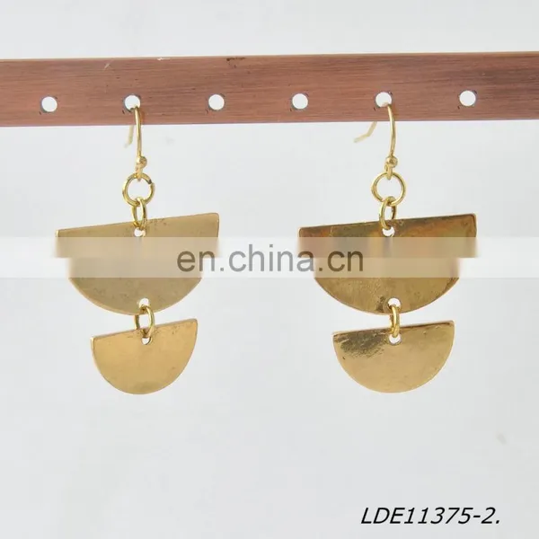 Moon Earring Geometric Earrings Half Circle Earrings photo-5