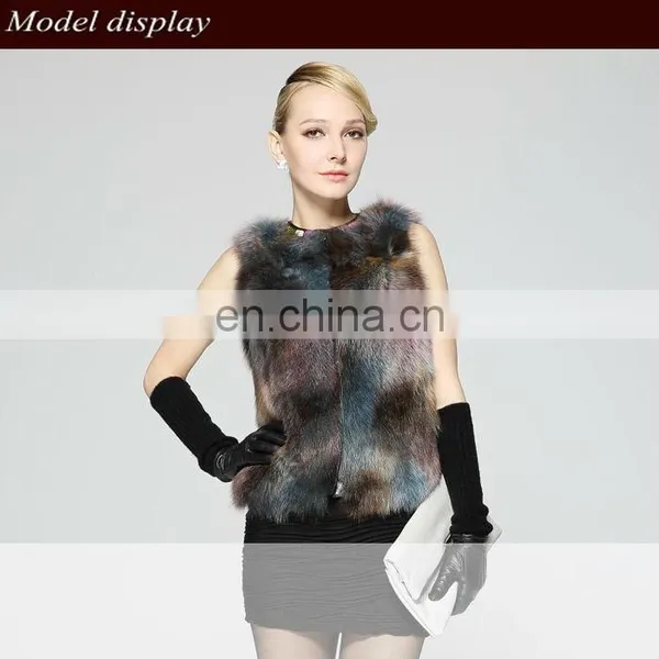 New Fashion Wholesale Short Style Genuine Raccoon Fur Vest