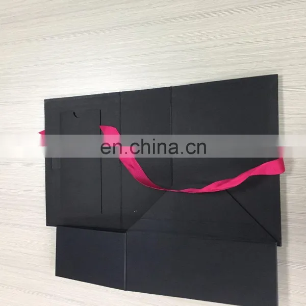 All Black Flat Box With Gold Foil Paper Box Inside Lid Have Pocket Can Holder Holder photo-5