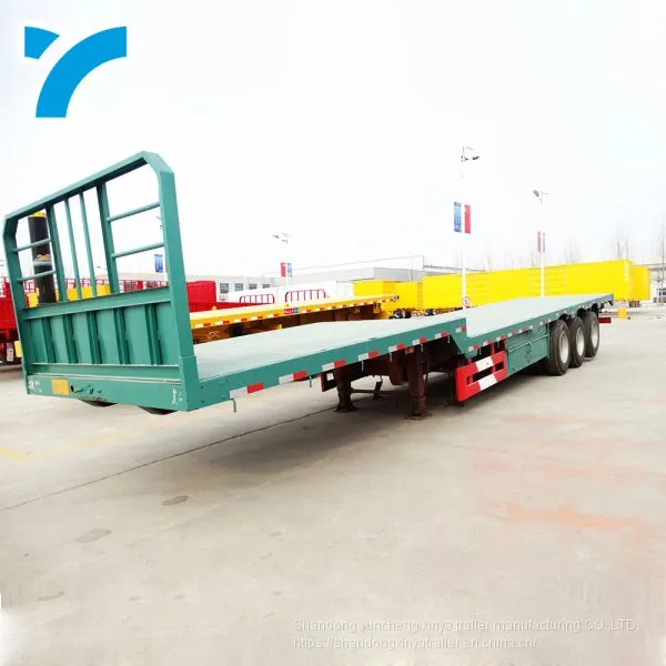 New Arrival 2/3/4 Axles 40ft Flatbed Truck Semi-trailer Container Flatbed Trailer Low Bed Truck Trailer photo-5
