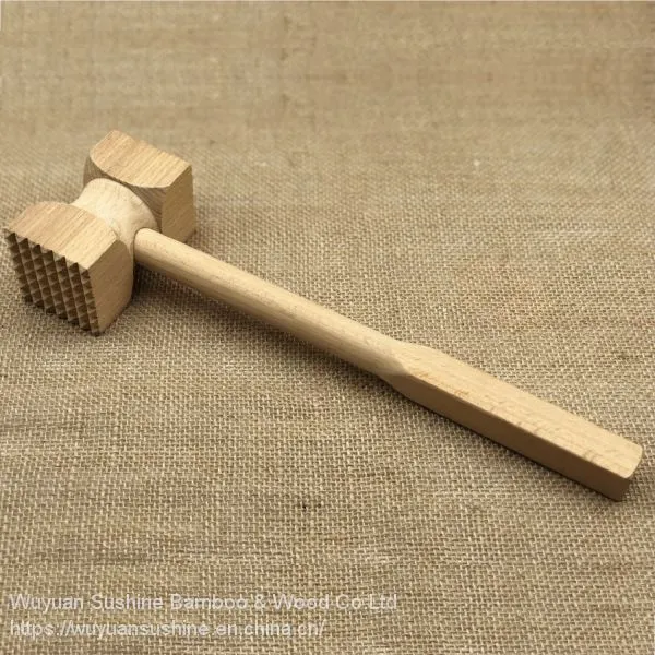Wooden Meat Tenderizer,Made of Beech Wood photo-2
