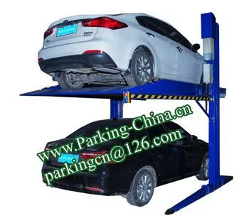 China Car Lifts, Parking Lift, Car Elevator, 2 Columns 2 Floors Stacker Car Lift Family Double Parking photo-2