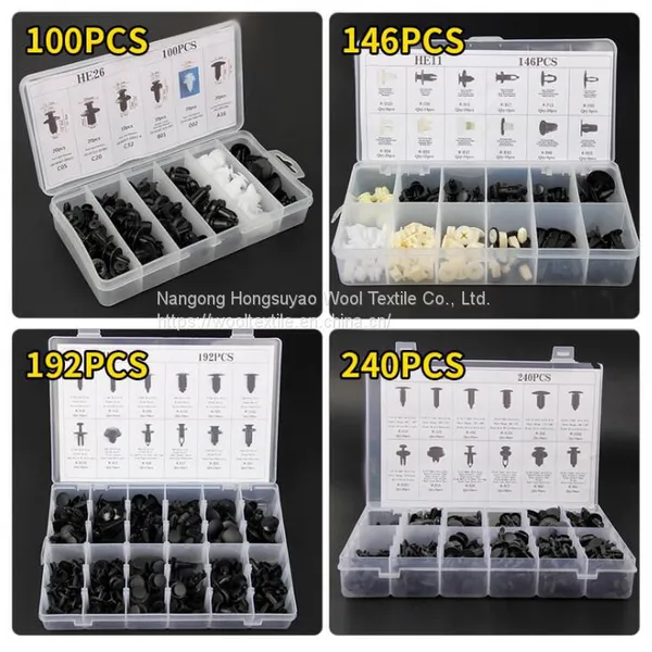 White Plastic Push Fasteners Car Nylon Fasteners Clips Auto Plastic Push Screw Rivets photo-2