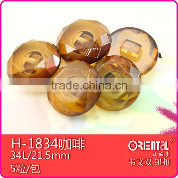 Glitter Shiny Dyeable Resin Stone With Tunnel Shank photo-4