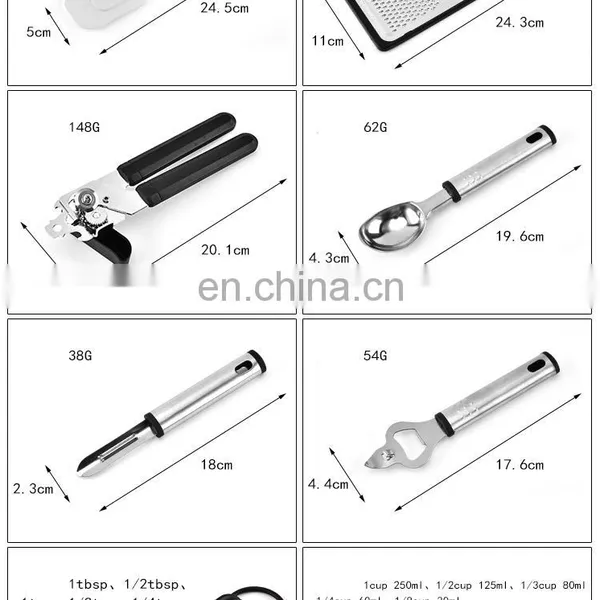 House Hold Stainless Steel Modern Set Reusable Kitchenware Serving Nylon Utensils photo-3