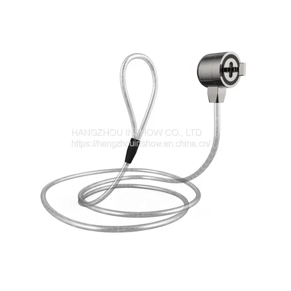 Inshow Plastic Coating Anti-theft Laptop Steel Cable Lock