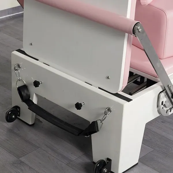 White Painted Oak Pink Pilates Reformer photo-3