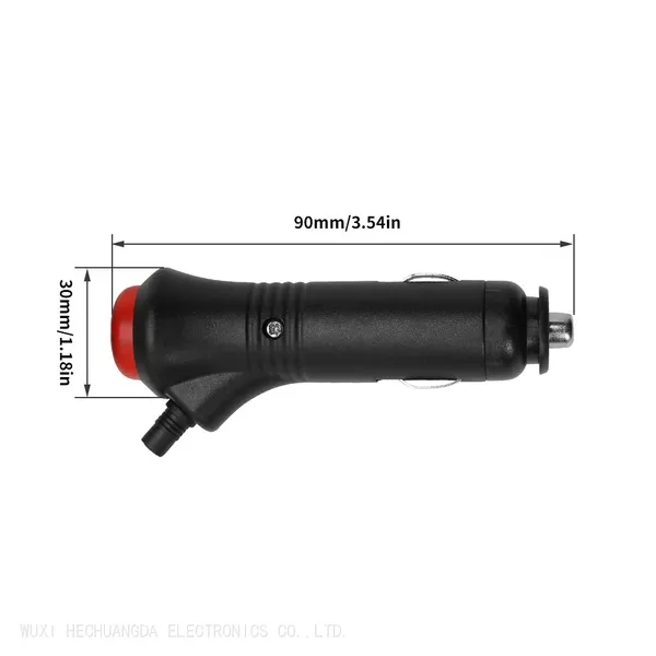 Red Switch Cigarette Lighter Connector 5A 10A 12V 24V Cigarette Lighter Charger Plug