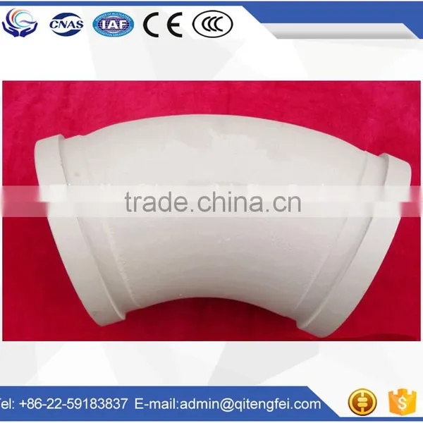 Concrete Pump Spare Parts,DN125 Casting Pipe Elbow Welded SK Flange photo-2