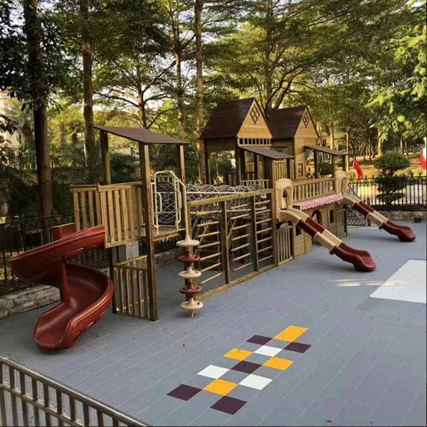 Large Outdoor Slide for Kindergartens, Outdoor Wooden Combination for Children, Amusement Facilities for Communities and Parks, Xinshengmei