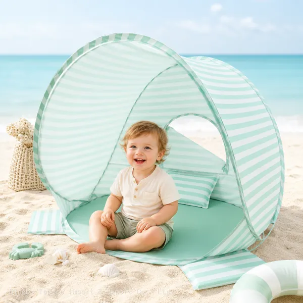 Pop Up Baby-Zelt mit UV-Schutz, tragbares Baby-Strand-Notwendigekit, Sonnenschutz 35,4