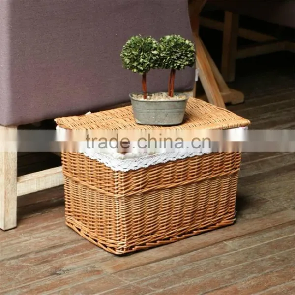 Handmade Wicker Basket,willow Basket,wicker Basket With Fabric Lining Quality Choice photo-4