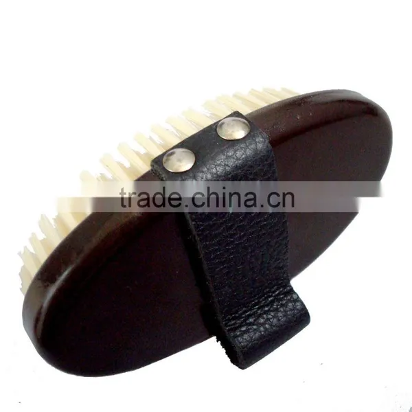 Wooden Beard Brush With Leather Handle photo-2