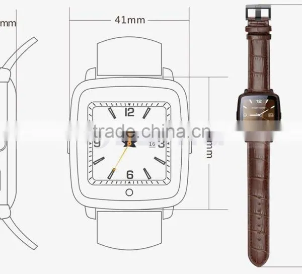 1.54 Inch Camera Bluetooth SIM Smart Watch Phone Mobile Cell Phone With Leather Wrist photo-4