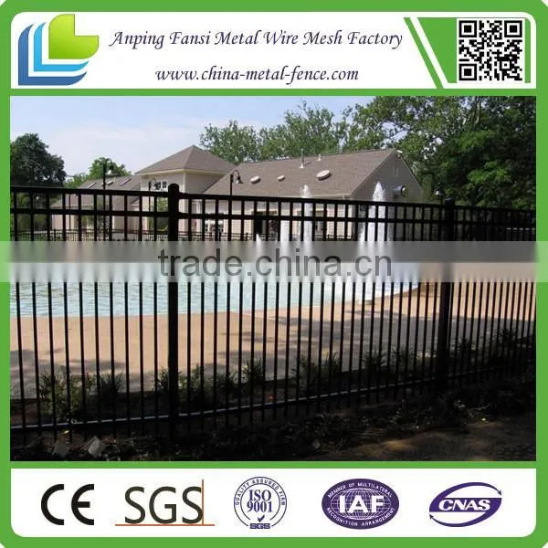 China Supplier Commercial 3 Rails 5ft High Black Powder Coated Swiming Pool Fence photo-6