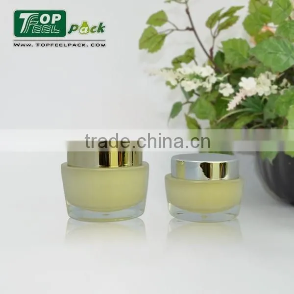 China Manufacturer 15g 30g 50g Metallized Red Plastic Jar for Facial Cream Eye Cream photo-2