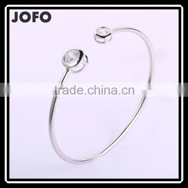 Simply Design Cubic Zircon Bangle For Women Jewelry Accessories Cuff Blange XPJ0313