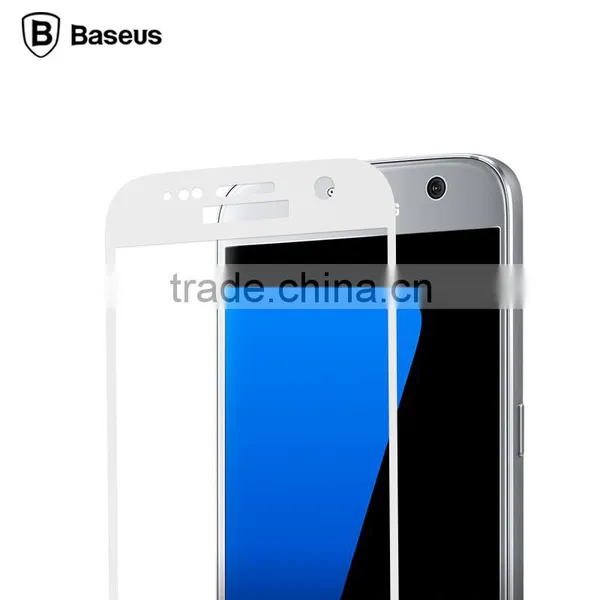 BASEUS Silk-Screen 3D ARC Tempered Glass Film For Galaxy S7 9H 0.3MM Curved Tempered Glass Protective Screen For S7 photo-3