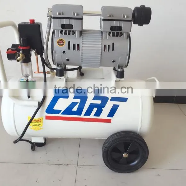 0.28m3 Oil-free Mute-type Piston Air Compressor With Wheels