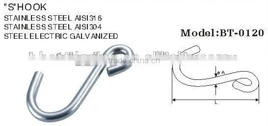 Zinc Plated Hot Sale Various Metal Small Tensile S Shaped Closing Hanger Hooks photo-6