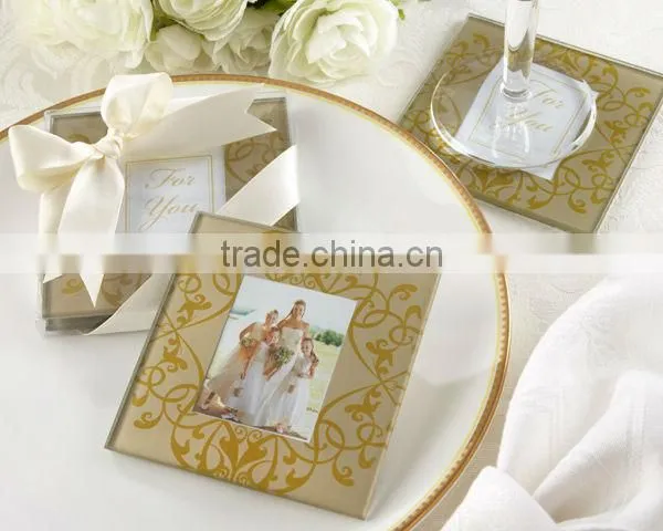 Glass Coasters Wedding Favors